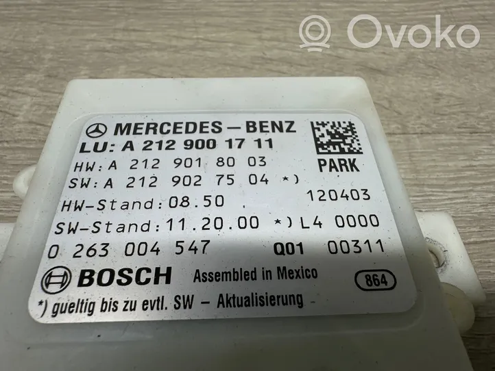Mercedes-Benz E C207 W207 Parkavimo (PDC) daviklių valdymo blokas A2129001711