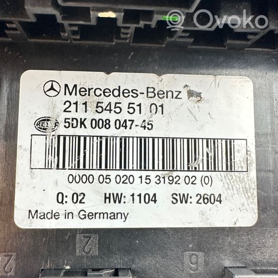 Mercedes-Benz E W211 Jednostka sterowania SAM 2115455101