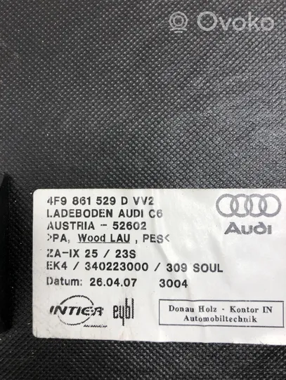 Audi A6 S6 C6 4F Tappeto di rivestimento del fondo del bagagliaio/baule 4F9861529D