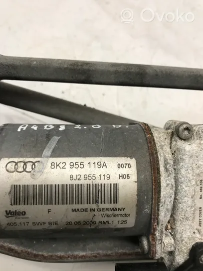 Audi A4 S4 B8 8K Mechanizm i silniczek wycieraczek szyby przedniej / czołowej 8K2955119A