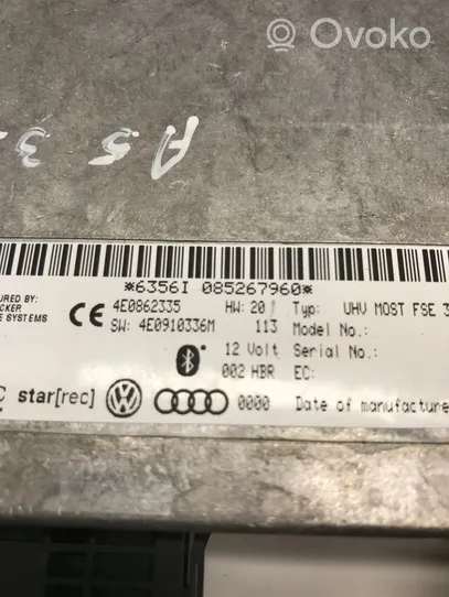 Audi A5 8T 8F Bluetoothin ohjainlaite/moduuli 4E0862335