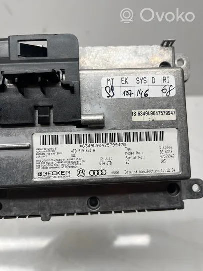 Audi A6 S6 C6 4F Monitori/näyttö/pieni näyttö 4F0919603A