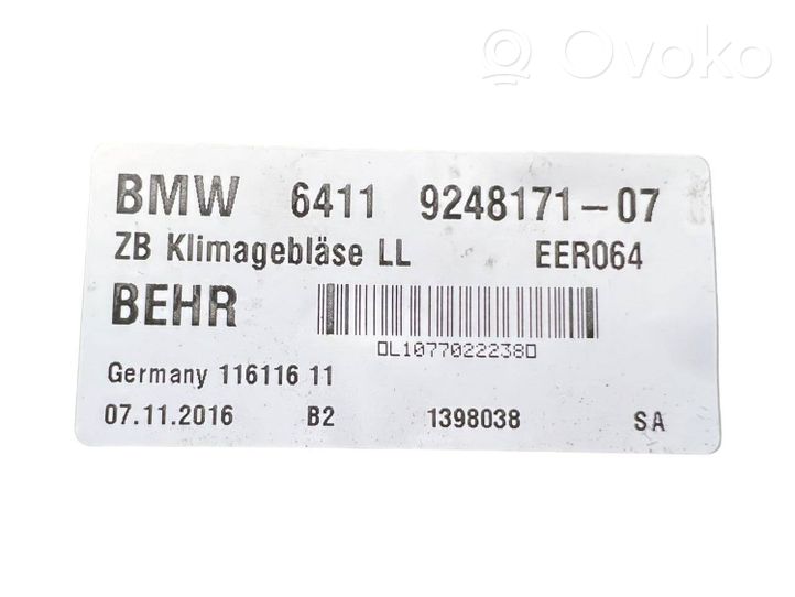 BMW 5 F10 F11 Wentylator nawiewu / Dmuchawa 64119248171