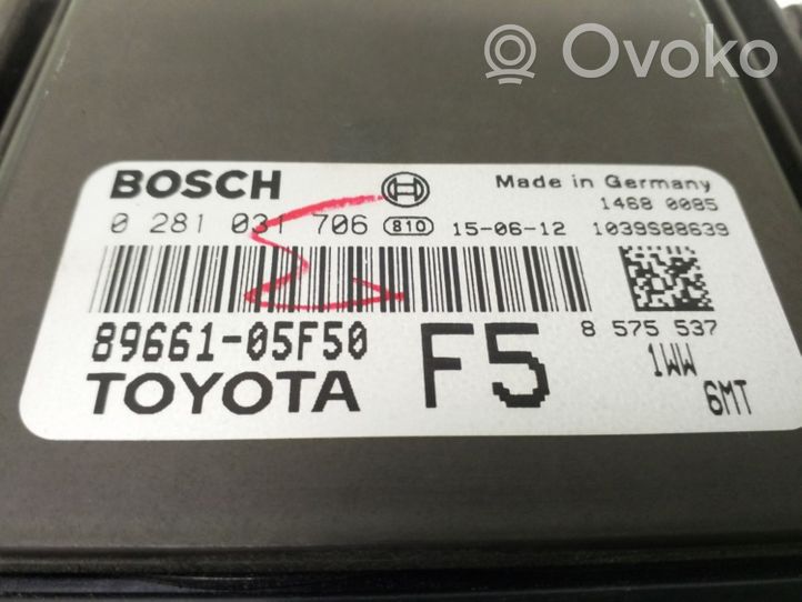 Toyota Avensis T270 Unité de commande, module ECU de moteur 0281031706