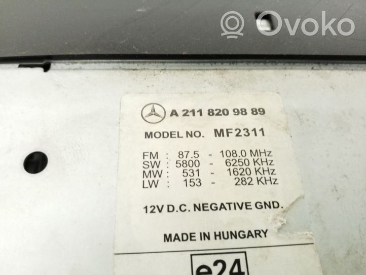 Mercedes-Benz E W211 Radija/ CD/DVD grotuvas/ navigacija A2118209889