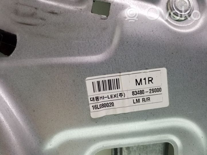 Hyundai ix35 Meccanismo di sollevamento del finestrino posteriore senza motorino 834802S000