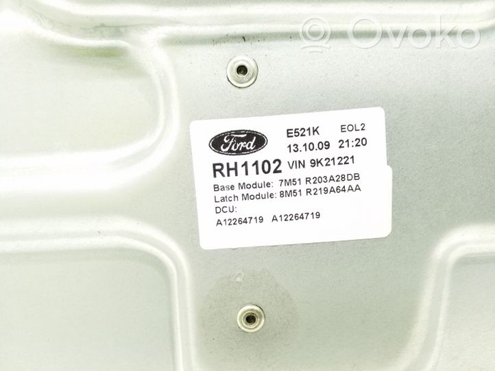 Ford Kuga I Etuikkunan nostomekanismi ilman moottoria 7M51R203A28DB