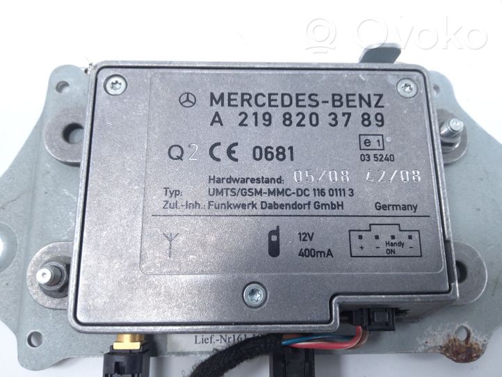 Mercedes-Benz E W211 Muut ohjainlaitteet/moduulit A2198203789