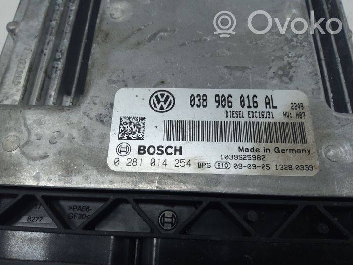 Volkswagen Transporter - Caravelle T5 Unité de commande, module ECU de moteur 038906016