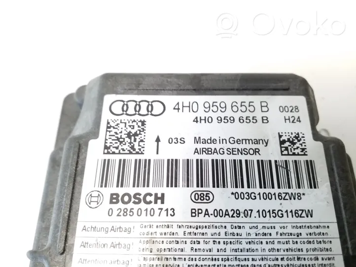 Audi A8 S8 D4 4H Turvatyynyn ohjainlaite/moduuli 4H0959655B