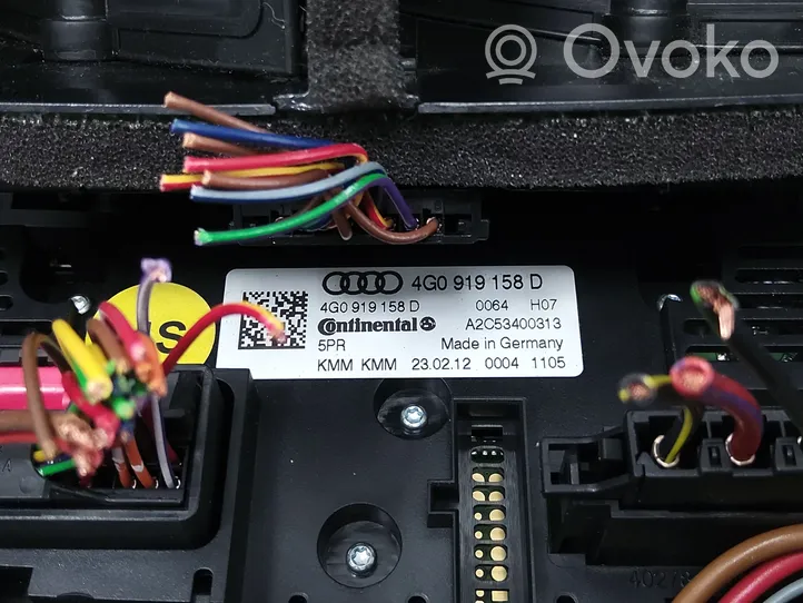 Audi A7 S7 4G Oro kondicionieriaus/ klimato/ pečiuko valdymo blokas (salone) 4G0919158D