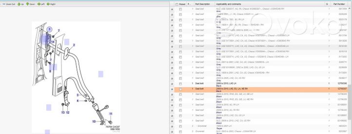 Saab 9-5 Pas bezpieczeństwa fotela przedniego 12756307