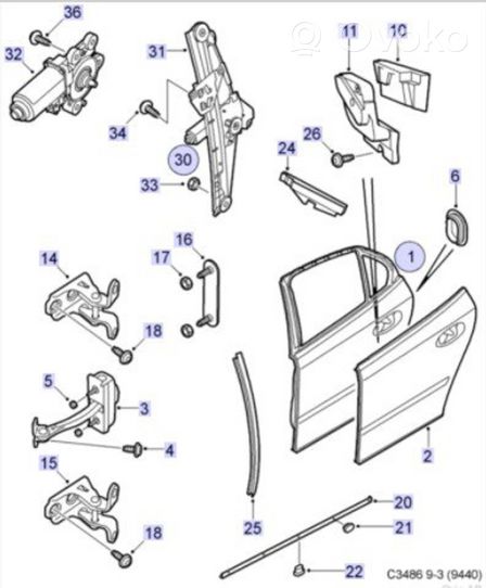 Saab 9-3 Ver2 Tappo cornice del serbatoio 12759531