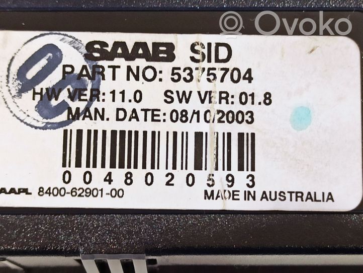 Saab 9-5 Écran d'affichage supérieur 5375704