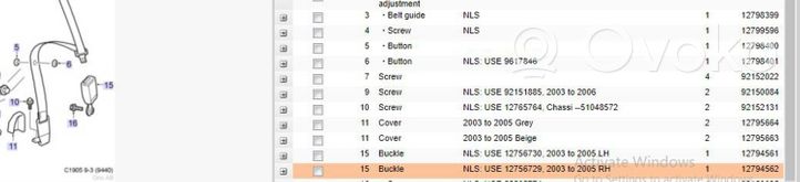 Saab 9-3 Ver2 Fibbia della cintura di sicurezza anteriore 12756729