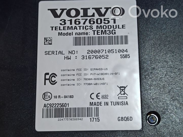 Volvo S60 Puhelimen käyttöyksikkö/-moduuli 31654860