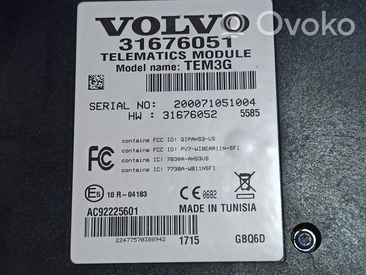 Volvo S60 Phone control unit/module 31654860