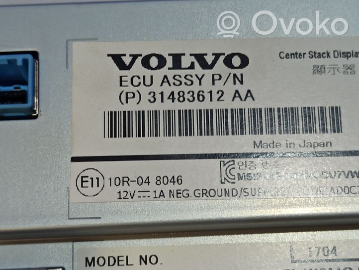 Volvo S60 Monitor / wyświetlacz / ekran 31382065