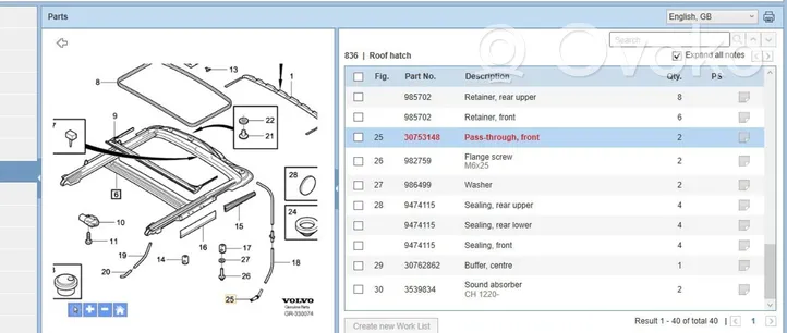 Volvo S80 Water drain line hose 30753148