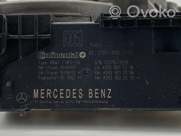 Mercedes-Benz C W205 Takaluukun/tavaratilan ohjainlaite/moduuli A2059007218