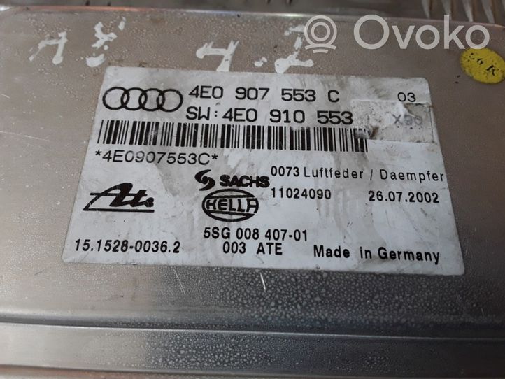 Audi A8 S8 D3 4E Module de commande suspension pneumatique arrière 4E0907553C