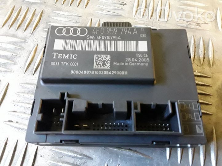 Audi A6 S6 C6 4F Durų elektronikos valdymo blokas 4F0959794A