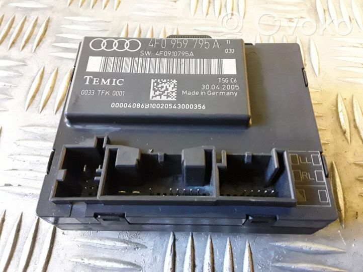 Audi A6 S6 C6 4F Durų elektronikos valdymo blokas 4F0959795A