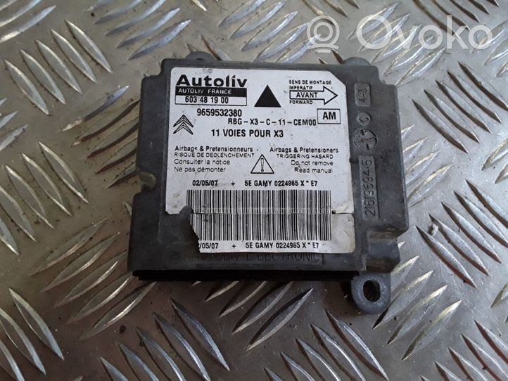 Citroen C5 Gaisa spilvenu vadības bloks 603481900