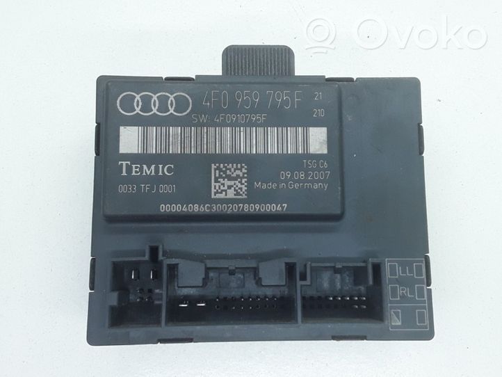 Audi A6 S6 C6 4F Durų elektronikos valdymo blokas 4F0959795F