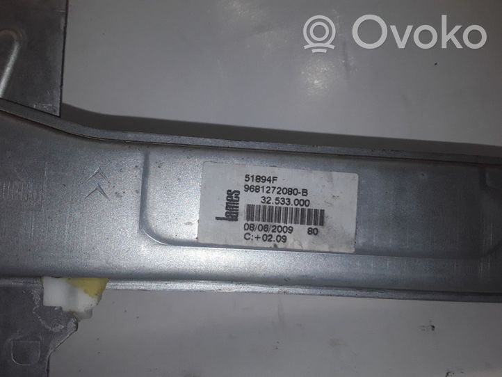 Citroen C3 Picasso Fensterhebermechanismus ohne Motor Tür hinten 9681272080