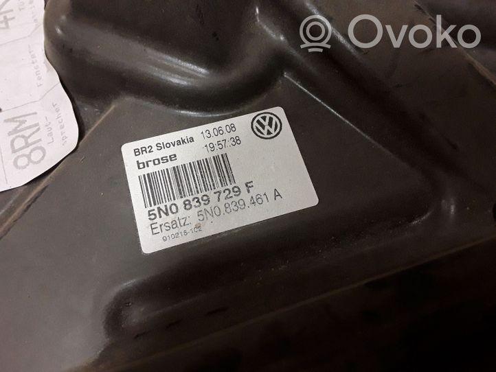 Volkswagen Tiguan Meccanismo di sollevamento del finestrino posteriore senza motorino 5N0839729F