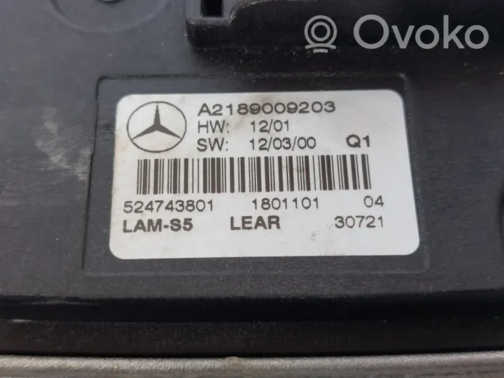 Mercedes-Benz CLS C218 AMG Autres dispositifs A2189009203