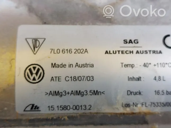 Volkswagen Touareg I Accumulateur de pression de réservoir suspension pneumatique 7L0616202A