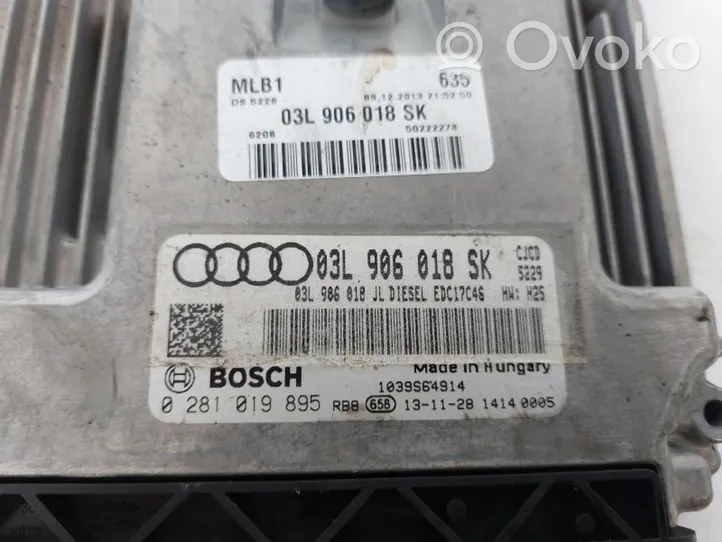 Audi A4 S4 B8 8K Moottorin ohjainlaite/moduuli 0281019895