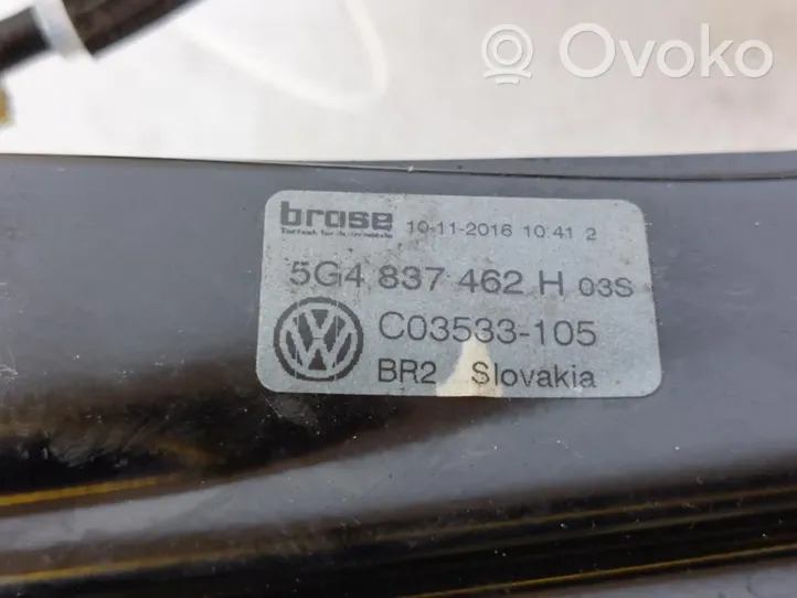 Volkswagen Golf VII Podnośnik szyby drzwi z silniczkiem 5G4837462H