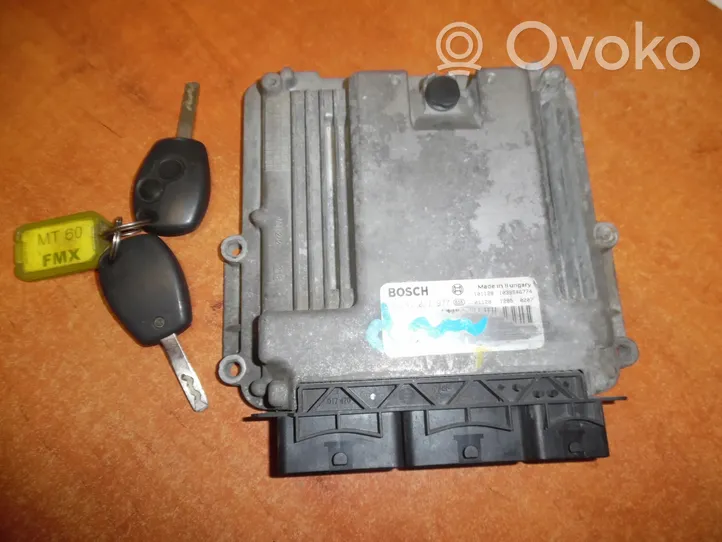 Opel Movano B Kit centralina motore ECU e serratura 0281017977