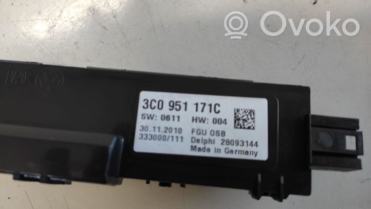 Volkswagen PASSAT B7 Alarm control unit/module 3C0951171C