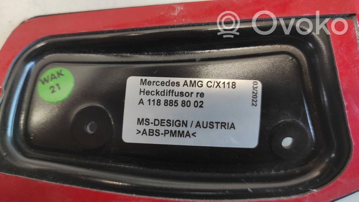 Mercedes-Benz CLA C118 X118 Moulure inférieure de pare-chocs arrière A1188858002