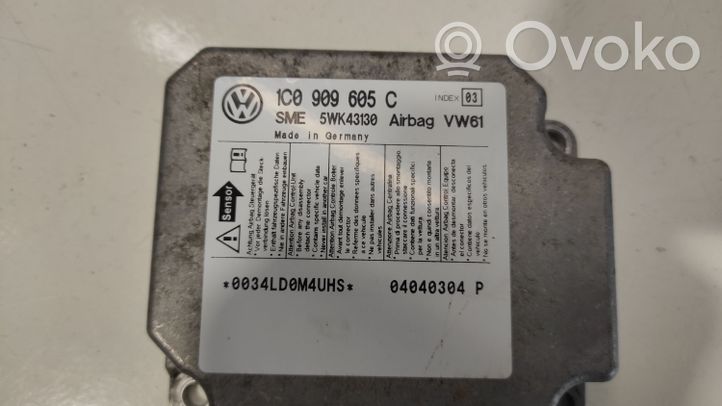 Volkswagen PASSAT B5.5 Turvatyynyn ohjainlaite/moduuli 1C0909605C