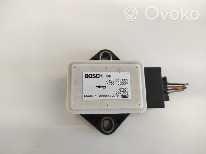 Nissan Qashqai Czujnik przyspieszenia ESP 0265005665