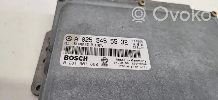 Mercedes-Benz E W210 Sterownik / Moduł ECU A0255455532