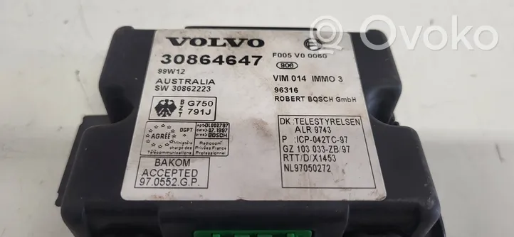 Volvo S40, V40 Immobilizer control unit/module 30864647