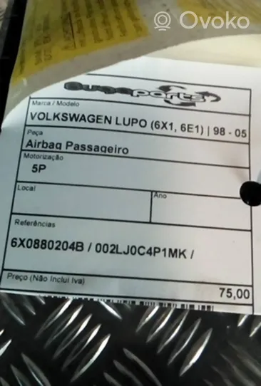 Volkswagen Lupo Airbag del passeggero 