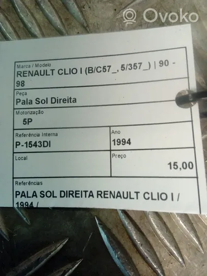 Renault Clio I Clip/gancio/supporto per aletta parasole 