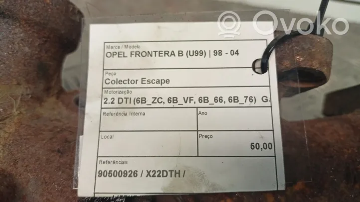 Opel Frontera B Collecteur d'échappement 