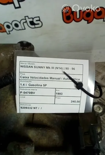 Nissan Sunny Caja de cambios manual de 5 velocidades 