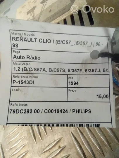 Renault Clio I Radio/CD/DVD/GPS-pääyksikkö 