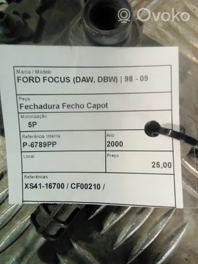 Ford Focus Rygiel / Zaczep zamka pokrywy przedniej / maski silnika 