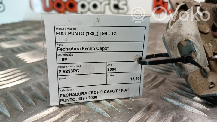 Fiat Punto (188) Anello/gancio chiusura/serratura del vano motore/cofano 