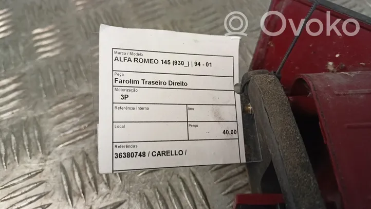 Alfa Romeo 145 - 146 Lampy tylnej klapy bagażnika 